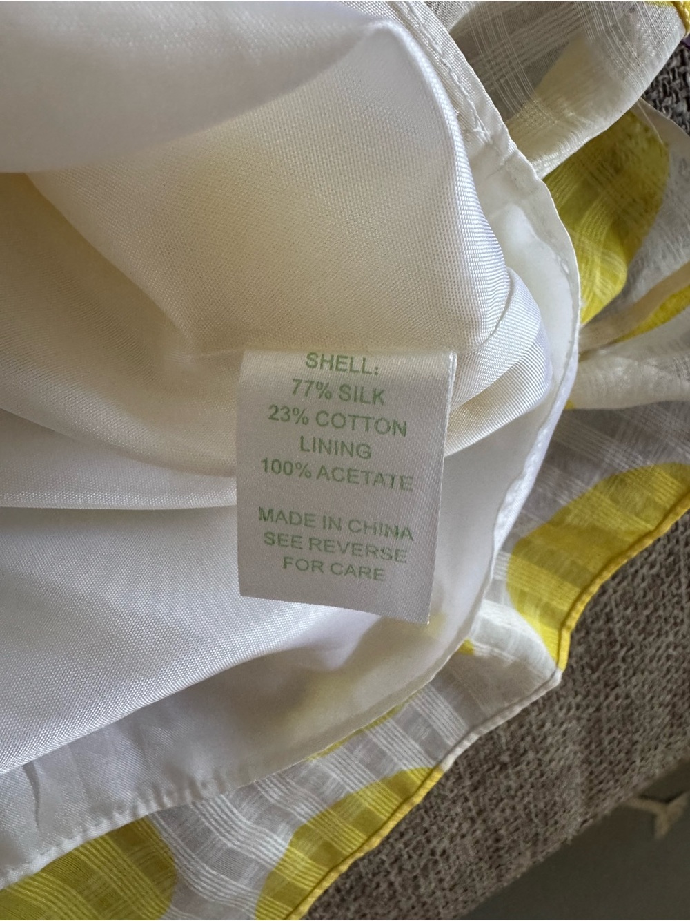 Lilly Pulitzer Yellow & White Silk Blend Halter Ruffle Dress Size 0 - Picture 10 of 10